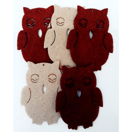 Filcfigura bagoly, 5b/cs, kb.6cm, 23223 – kreatív dekorációhoz