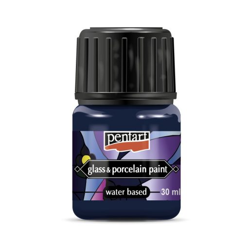 Pentart üvegfesték / porcelánfesték 30ml - Kék 21345 – kreatív festéshez