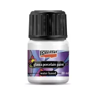 Pentart üvegfesték / porcelánfesték 30ml - Fehér 21346 – kreatív festéshez