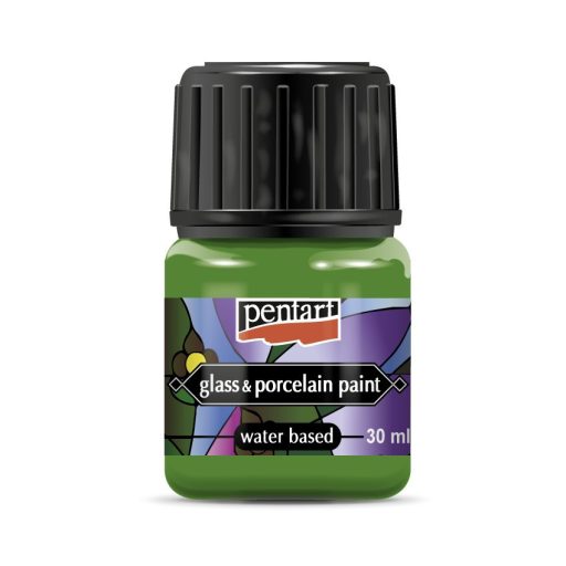 Pentart üvegfesték / porcelánfesték 30ml - Almazöld 21341 – kreatív festéshez