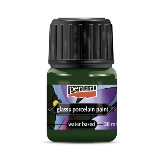 Pentart üvegfesték / porcelánfesték 30ml - Zöld 21342 – kreatív festéshez