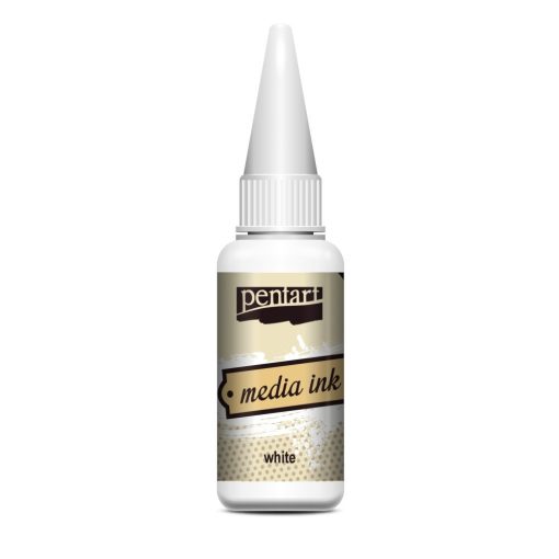 Pentart Média tinta, alkoholos 20ml -  Fehér 37192