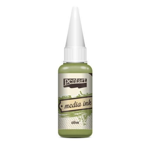 Pentart Média tinta, alkoholos 20ml -  Oliva 21034