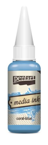 Pentart Média tinta, alkoholos 20ml -  Korallkék 21043