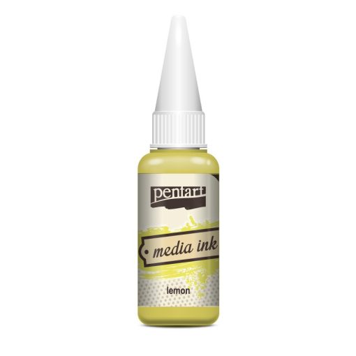 Pentart Média tinta, alkoholos 20ml -  Citromsárga 21006