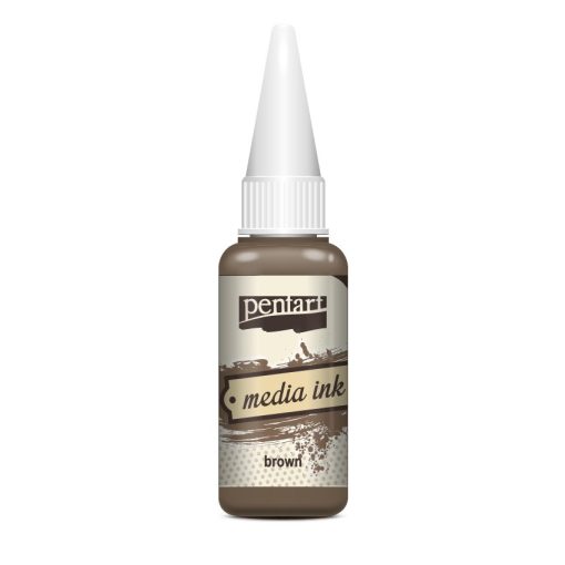 Pentart Média tinta, alkoholos 20ml -  Barna 21030