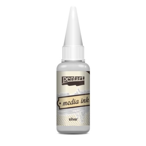 Pentart Média tinta, alkoholos 20ml -  Ezüst 21049