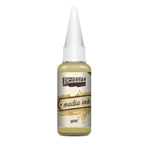 Pentart Média tinta, alkoholos 20ml -  Arany 21050