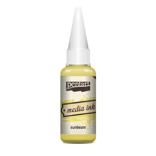 Pentart Média tinta, alkoholos 20ml -  Napsugár 21007 – kreatív festéshez