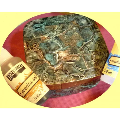 Pentart Média tinta, alkoholos 20ml -  Lagúnakék 21044 – kreatív festéshez