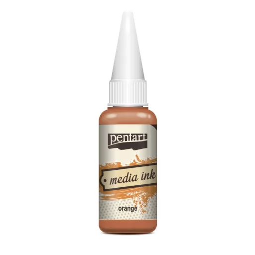 Pentart Média tinta, alkoholos 20ml -  Narancs 21013 – kreatív festéshez