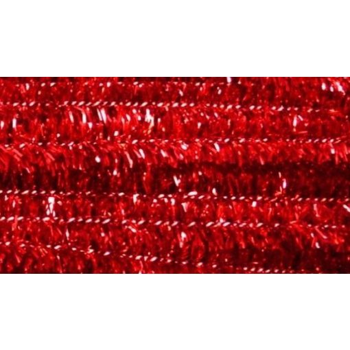 Zsenília drót 30 cm, 10/cs  - Metál piros 25599