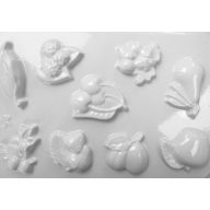 Gipszkiöntő forma, normál - Gyümölcsök, kukorica