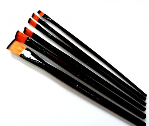 Ecset szett, 6 részes, barna nyelű 12-ig 11020