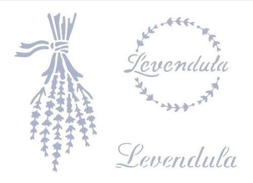 Stencil / Sablon HDS15-087 15*20cm*0,1mm Levendula 02