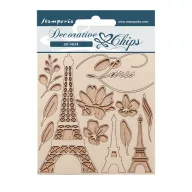   SCB165 - Chipboard cm 14x14 - Create Happiness Oh lá lá Tour Eiffel