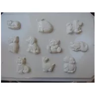 Gipszkiöntő forma, normál - Apró állatok- bagoly, kutya