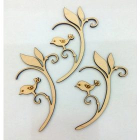 Fa ágon ülő madárkák 10 cm, 3/cs 5418