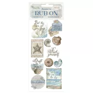 DFLRB158 - Rub-on cm 10,16x21,6 - Silent Sea shells