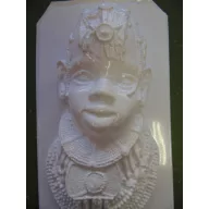 Gipszkiöntő forma, normál - Afrikai fej