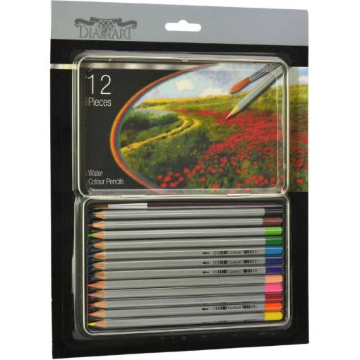 12 db-os színes ceruza készlet Diamant fémdobozos akvarell 102478