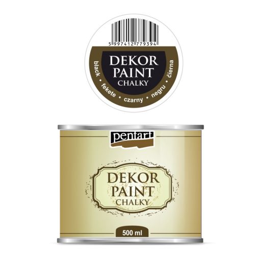 R-Pentart Dekor krétafesték 500 ml Fekete 22726