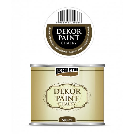 R-Pentart Dekor krétafesték 500 ml Ébenfekete 38812