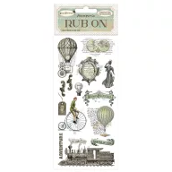   DFLRB68 - Rub-on cm 10,16x21,6 - Voyages Fantastiques balloons