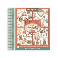 DFLRBX04 - Rub on kit cm 15,5x15,5 - 6 pages Family