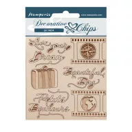   SCB166 - Chipboard cm 14x14 - Create Happiness Oh lá lá Live your dream