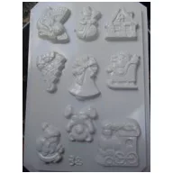 Gipszkiöntő forma, normál - Karácsonyi 9 motívumos