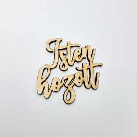 Fa felirat dőlt "Isten hozott" 6*6,5cm 6337