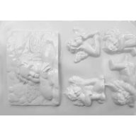 Gipszkiöntő forma, normál - Pihenő angyalok