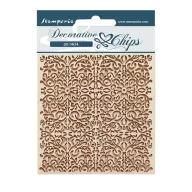 SCB164 - Chipboard cm 14x14 - Vintage Library pattern