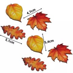 Nyomtatott dekorkarton - Őszi falevelek 4-5cm 6db/cs 6812