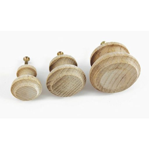 Fa bútorgomb 4 cm, domború-lapos 6 db/cs 23303 – Díszíthető alapanyagok
