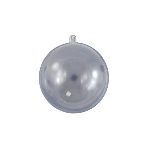 Átlátszó műanyag / akril gömb, 2 részes 10cm 671267/ 7695
