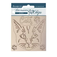 SCB118 - Chipboard cm 14x14 - Provence macska