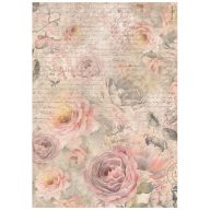 DFSA4877 - A4 rizspapír csom. - Shabby Rose roses pattern