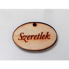 S-Táblácska "Szeretlek" 4*2,5*0,3cm 1601