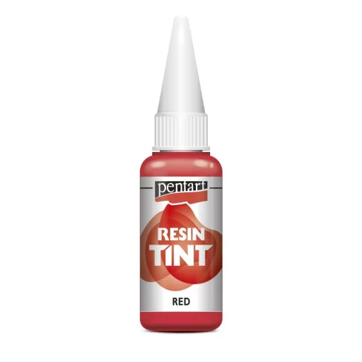 Pentart Gyantaszínező fedő tinta 20ml - Piros 40063 – hobby projektekhez