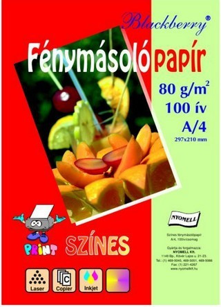 Színes fénymásoló papír A/4, Blackberry 80g 5*20ív/cs, pasztell színek  32440