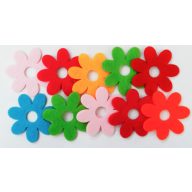 Filcfigura hétszirmú virágok 10db/cs, kb. 4cm – kreatív hobby projektekhez és dekorációhoz – Papelito.hu
