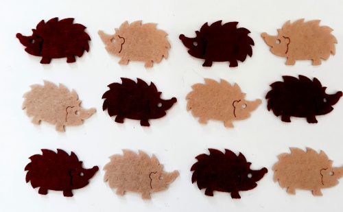 Filcfigura sünik, mini 12db/cs, kb.3cm 23225