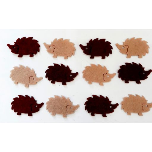 Filcfigura sünik, mini 12db/cs, kb.3cm 23225 – kreatív dekorációhoz