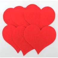 Filcfigura szívek 6db/cs, kb.6cm 23209 – kreatív dekorációhoz