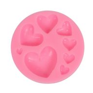 Szilikon öntőforma - Teli szívek 7,5*1,3cm 27551  – kreatív hobby projektekhez