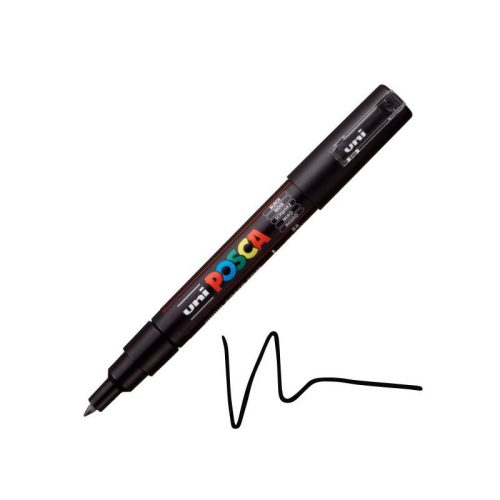 Akril toll Posca 1M 0,7mm - Fekete 19783
