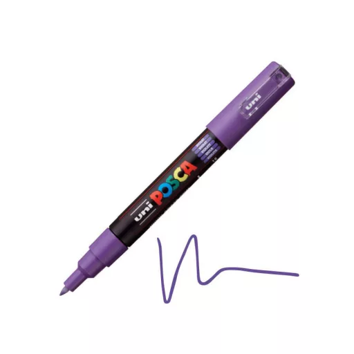 Akril toll Posca 1M 0,7mm - Lila 26496 – kreatív festéshez
