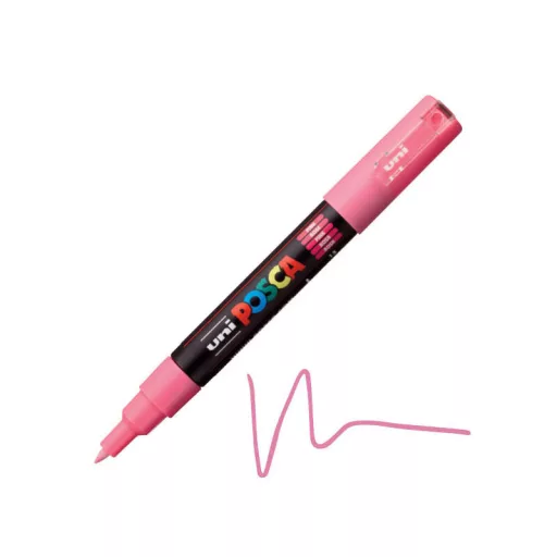 Akril toll Posca 1M 0,7mm - Rózsaszín 19788 – kreatív festéshez